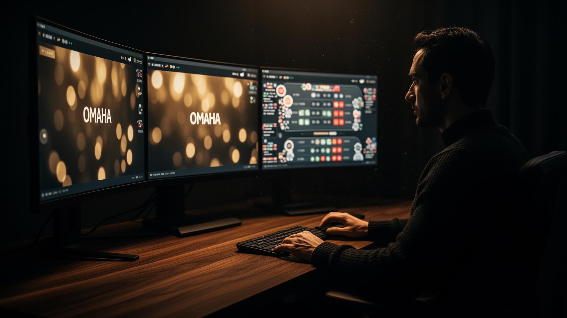 Setup sofisticado de jogador profissional de poker online